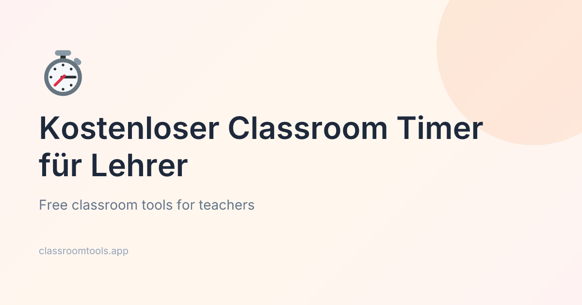 Kostenloser Classroom Timer für Lehrer | Micro Tools