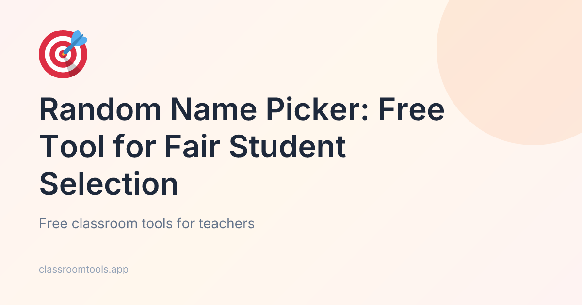 Random Name Picker: Free Tool for Fair Student Selection | Micro Tools