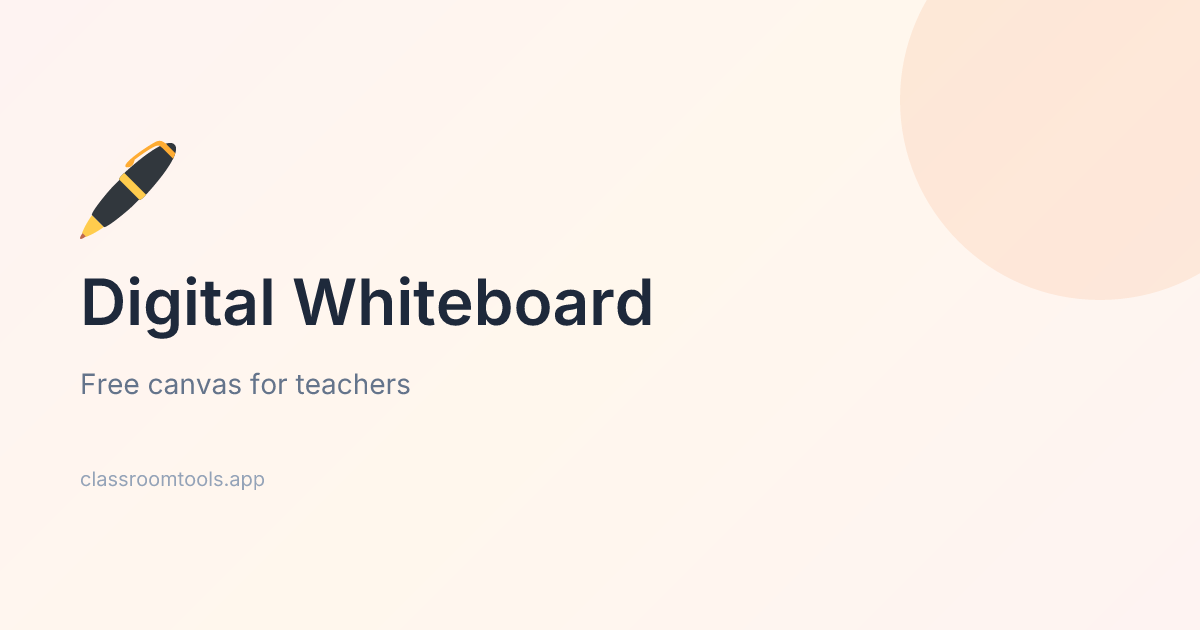 Digital Whiteboard | Free Interactive Canvas for Teachers